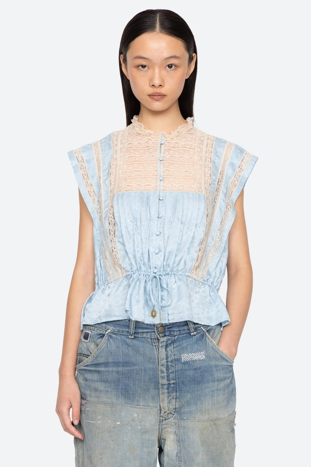 Ethel Solid Top in Blue