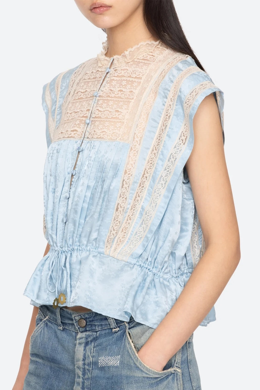 Ethel Solid Top in Blue