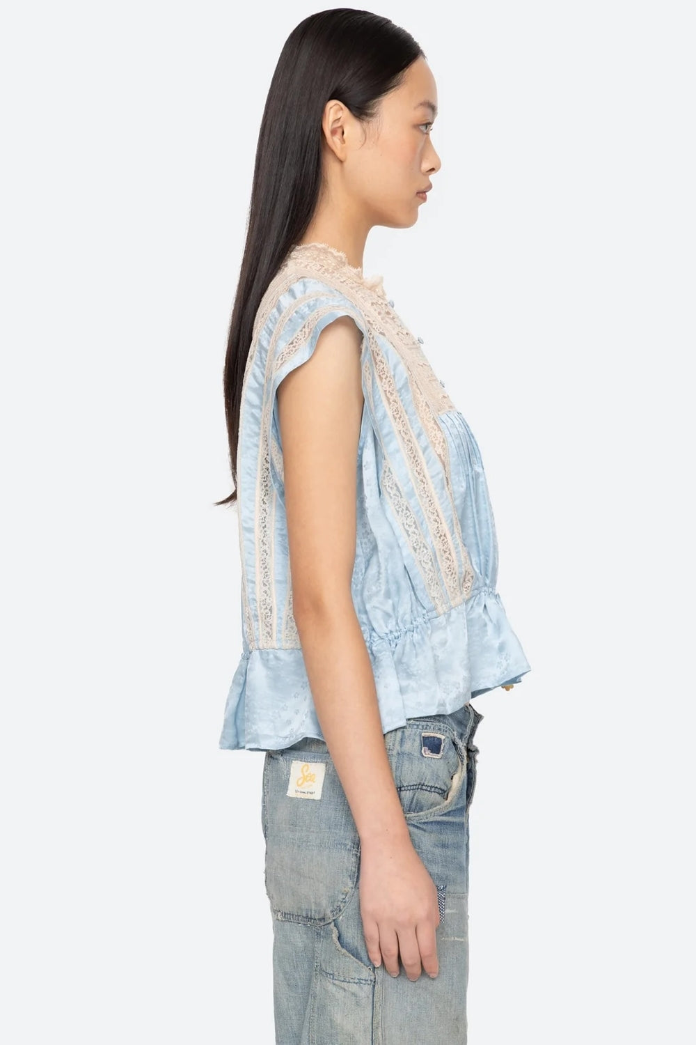 Ethel Solid Top in Blue