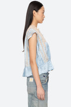Ethel Solid Top in Blue