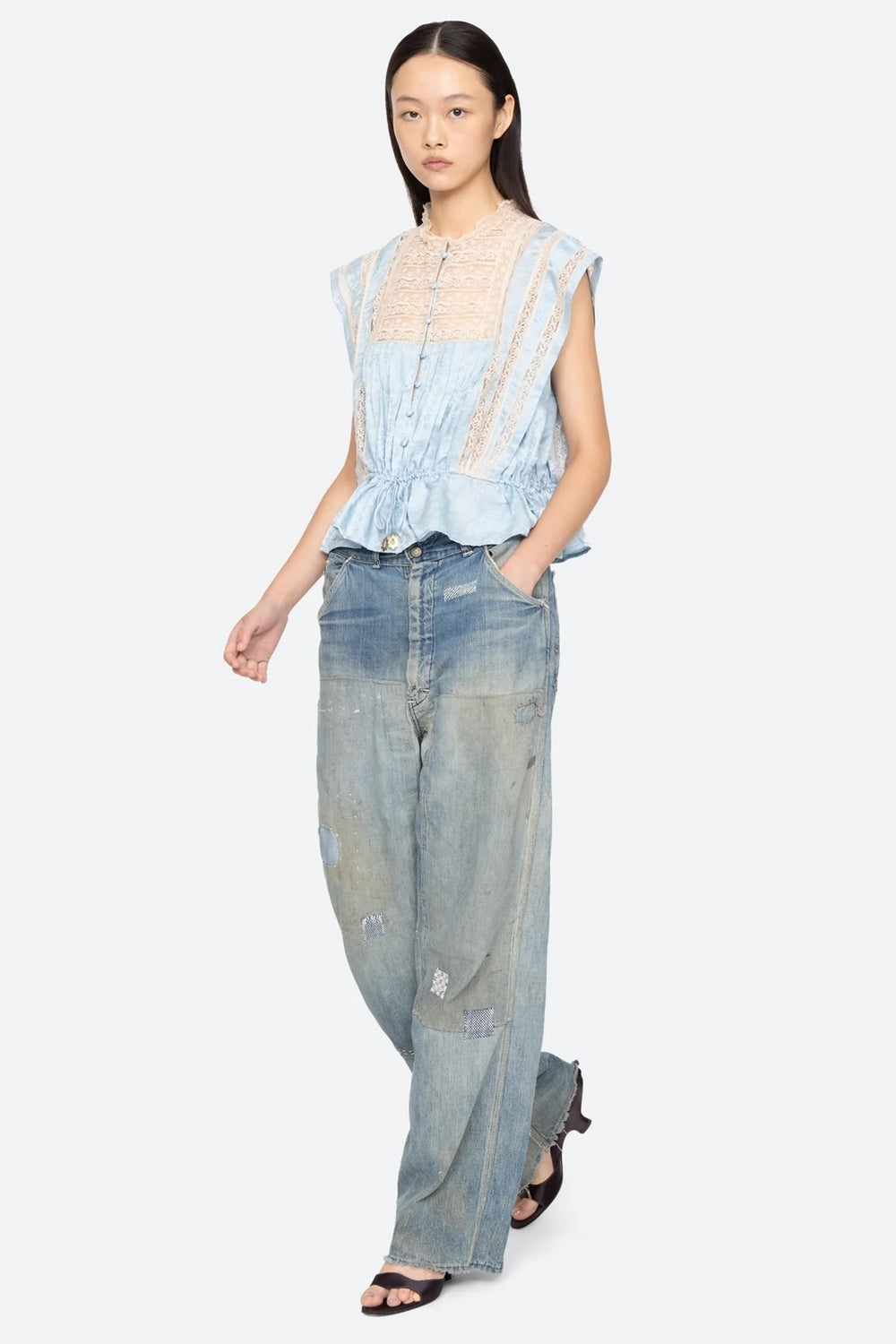 Ethel Solid Top in Blue
