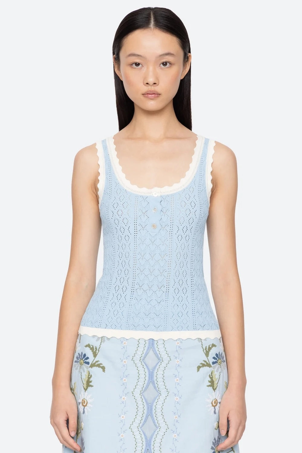 Georgia Knit Tank in Blue