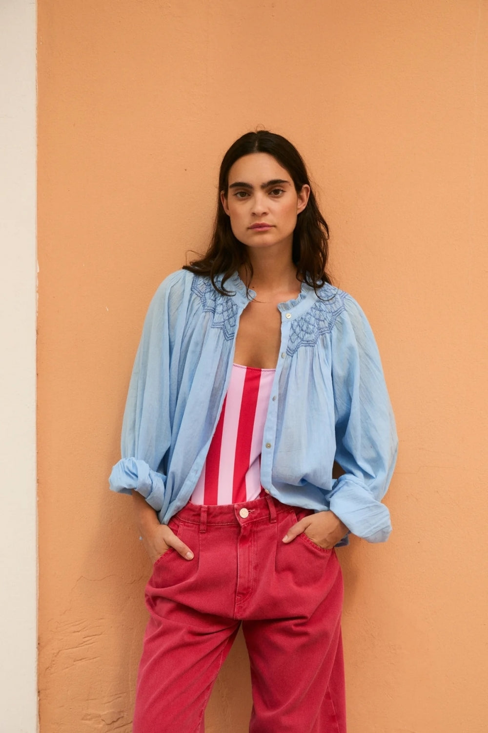 Tulipan Blouse in Azul