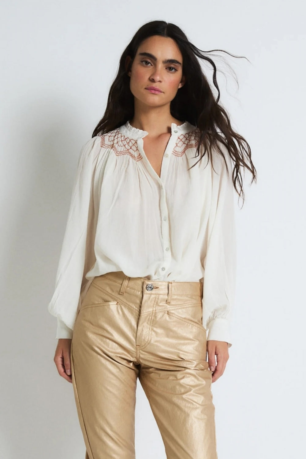 Tulipan Blouse in Crudo
