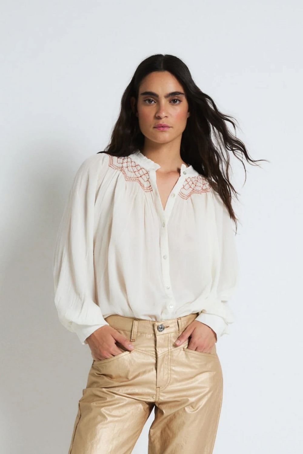 Tulipan Blouse in Crudo