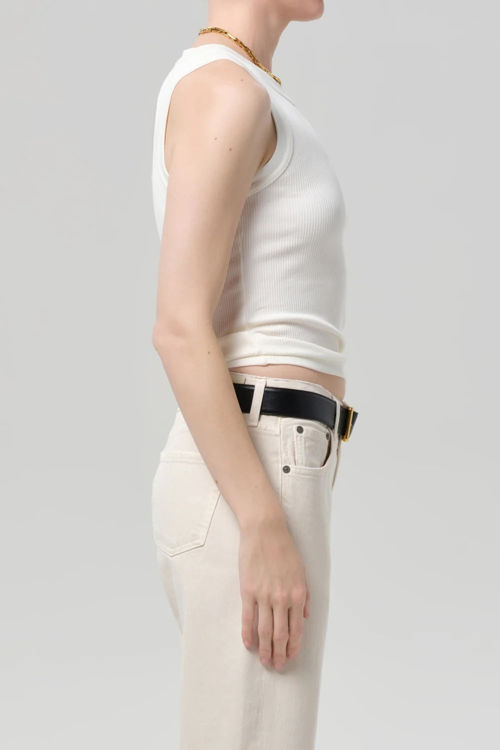 Isabel Rib Tank in Pashmina