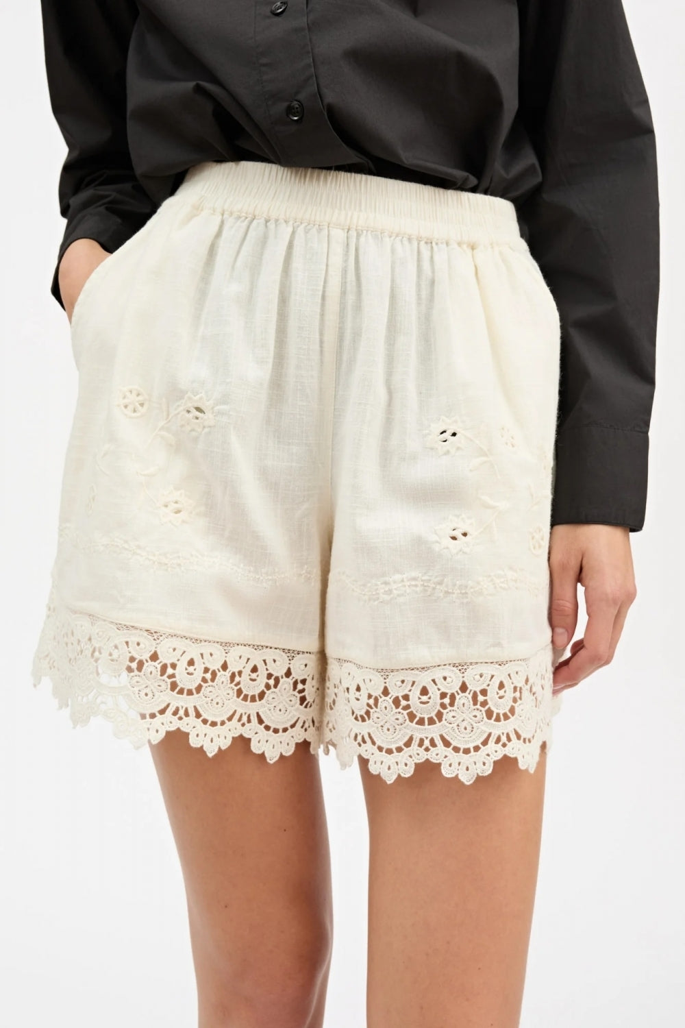 Tallulah Shorts in Antique White