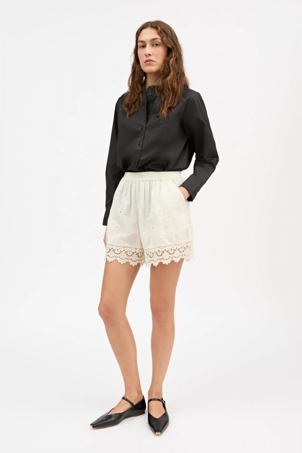 Tallulah Shorts in Antique White