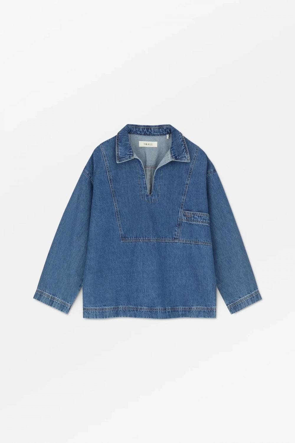 Norma Blouse in Slouchy Blue