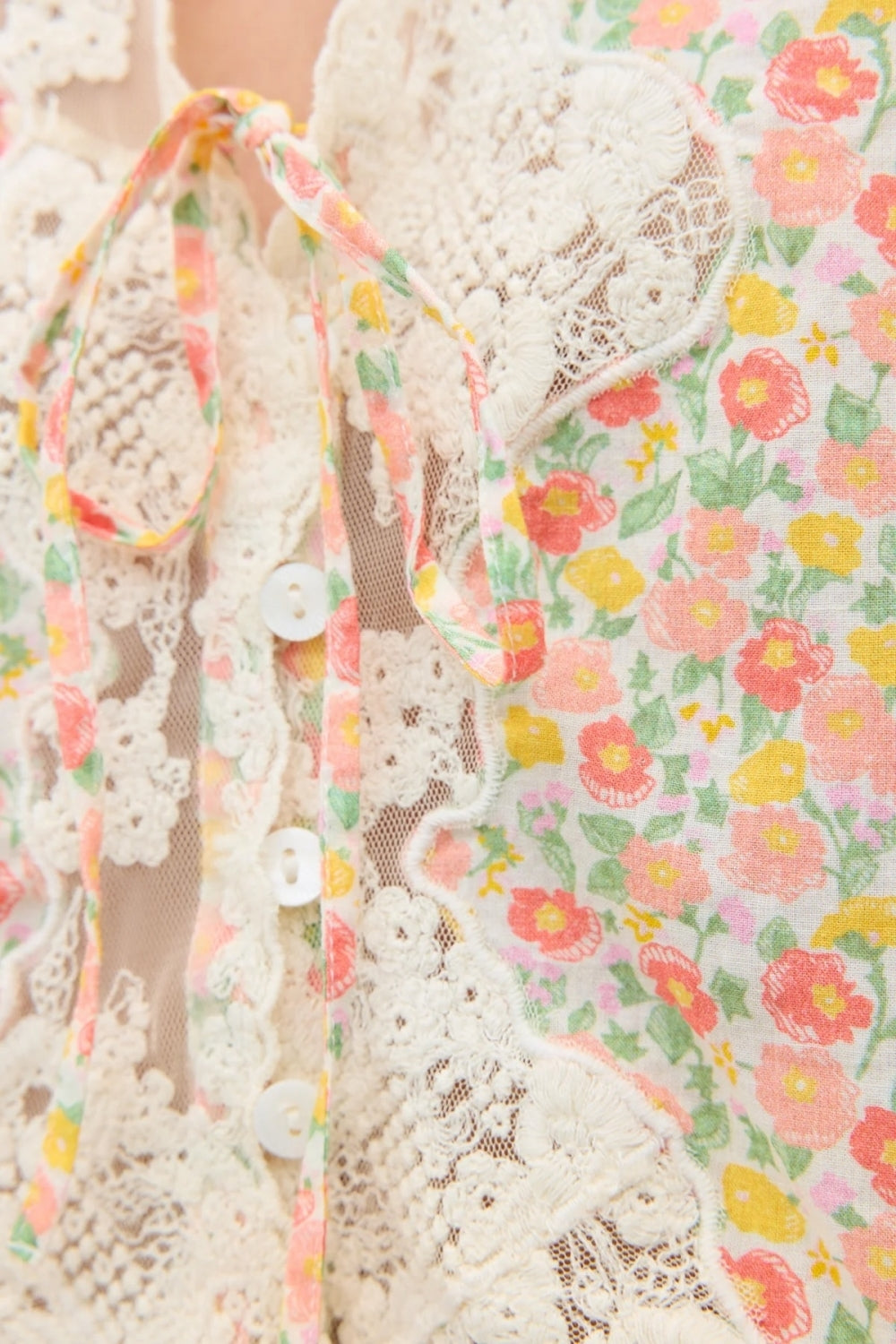 Ursula Top in Katie Floral Cream