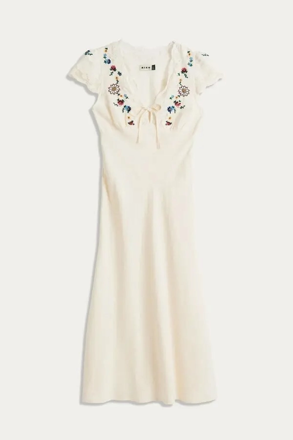 Amari Dress in Daisy Sun Embroidery Cream