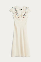 Amari Dress in Daisy Sun Embroidery Cream
