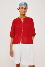 Theia Blouse in Tomato
