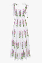 Martina Dress in Schiffli Folk Buta