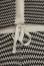 Villiers Knit Shorts in Snow White/Black
