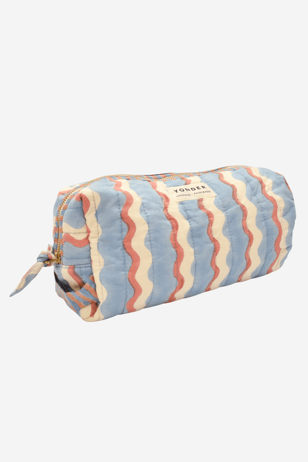 Quilted Wash Bag in Wiggle Sky