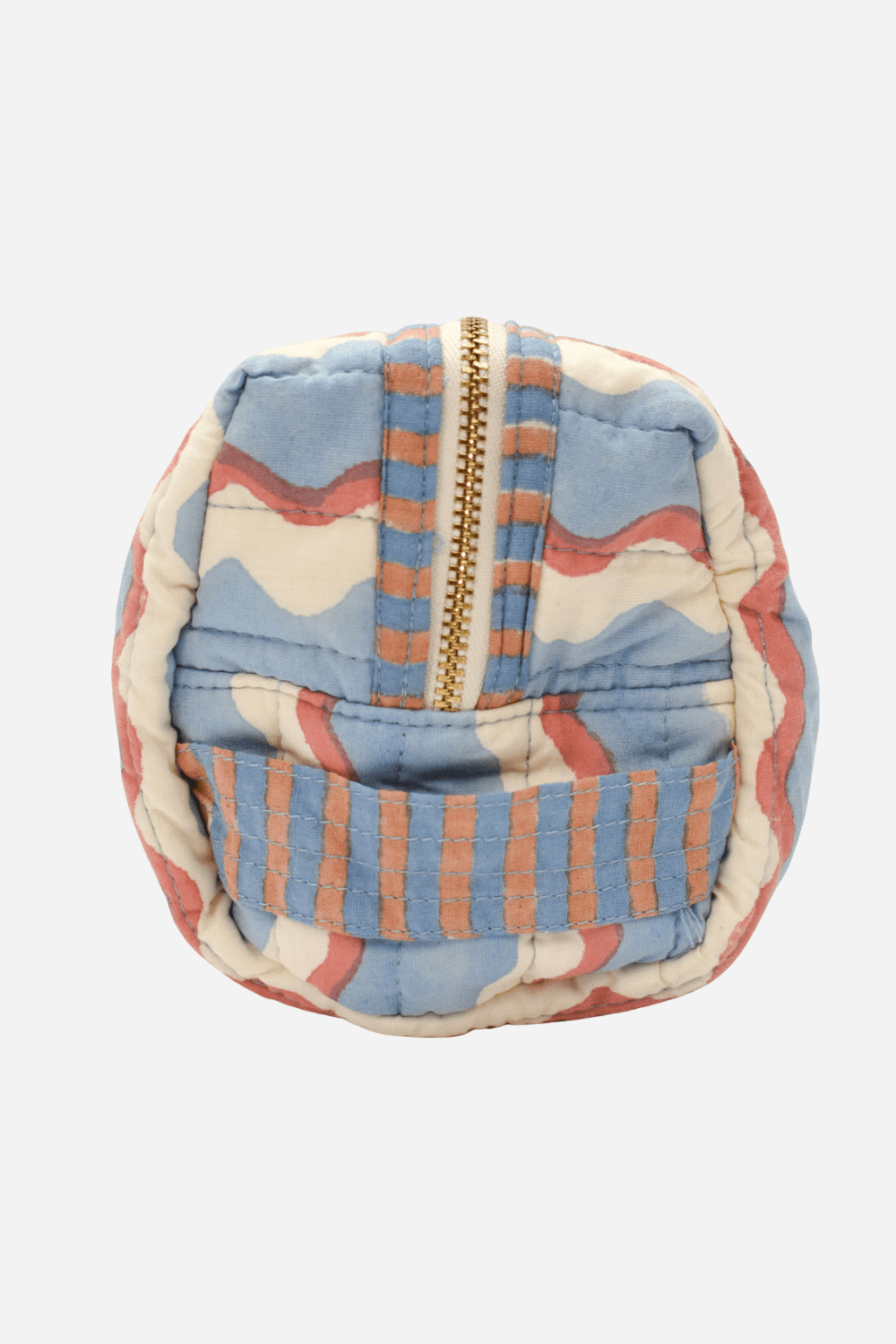 Quilted Wash Bag in Wiggle Sky