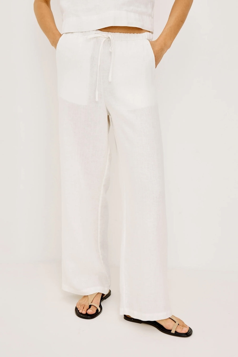 Emmie Linen Trousers in White