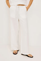 Emmie Linen Trousers in White