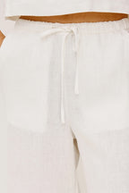 Emmie Linen Trousers in White