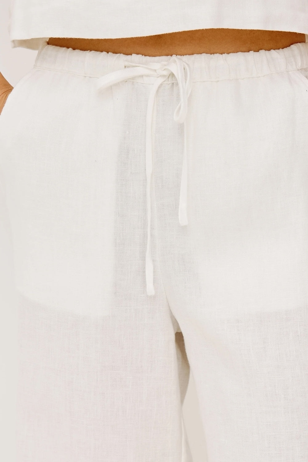 Emmie Linen Trousers in White