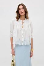 Erika Cotton Top in Ivory
