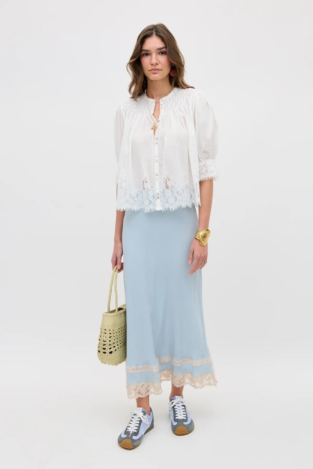 Erika Cotton Top in Ivory