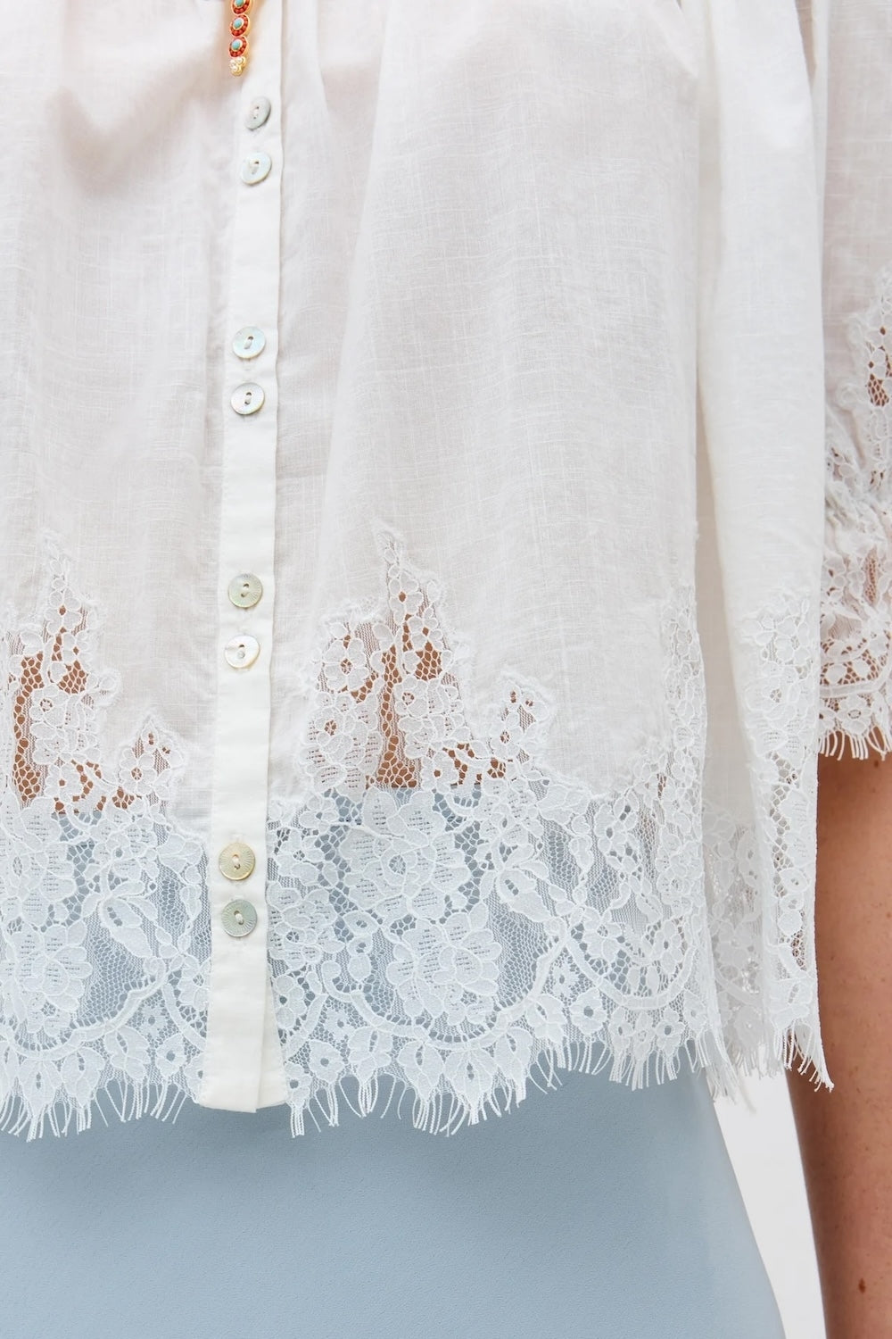 Erika Cotton Top in Ivory