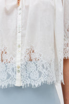 Erika Cotton Top in Ivory