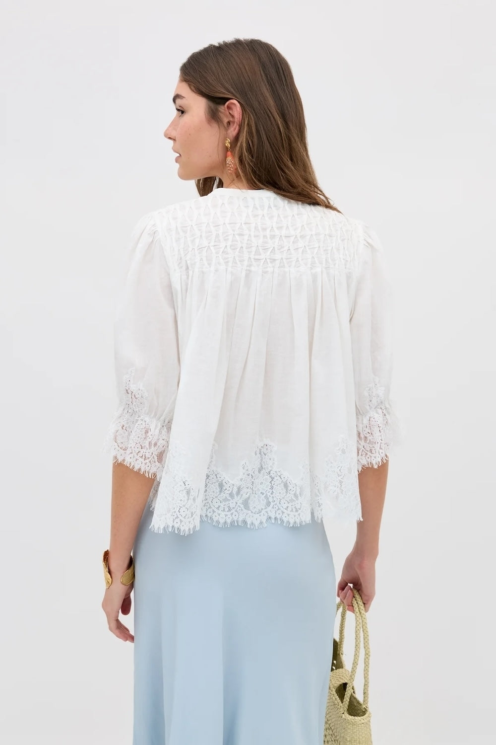 Erika Cotton Top in Ivory
