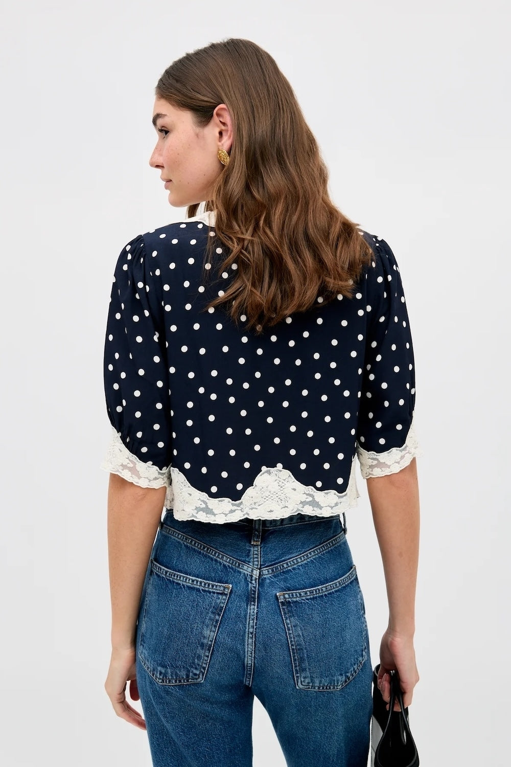 Ursula Top in Layla Dot Navy