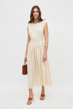 Alayah Cotton Lurex Midi Dress in Sienna Lace