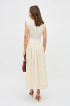 Alayah Cotton Lurex Midi Dress in Sienna Lace