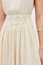 Alayah Cotton Lurex Midi Dress in Sienna Lace