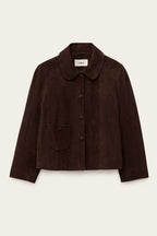 BA&SH Milas Suede Jacket in Chocolate