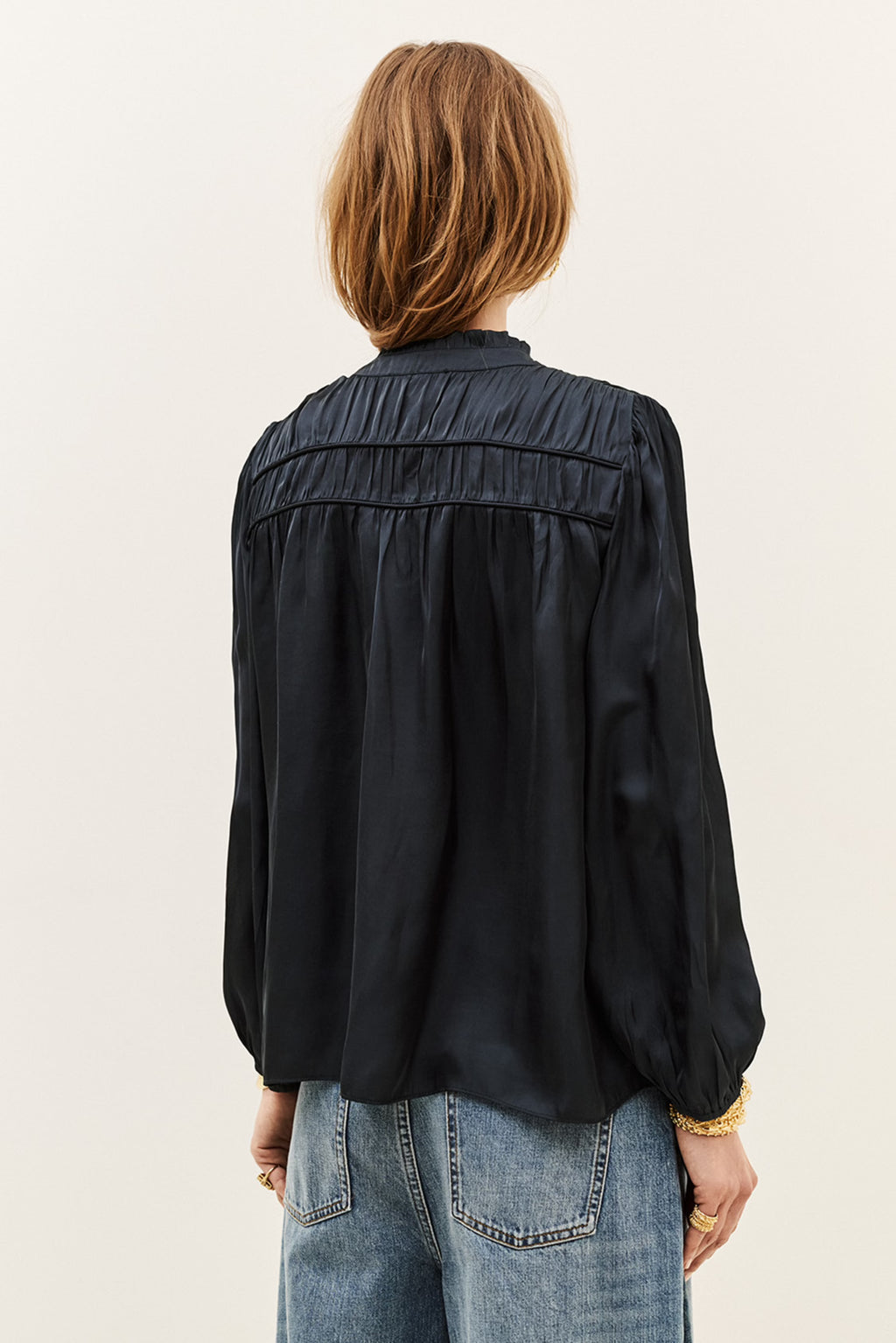 BA&SH Cessia Loose Fitting Shirt in Blue