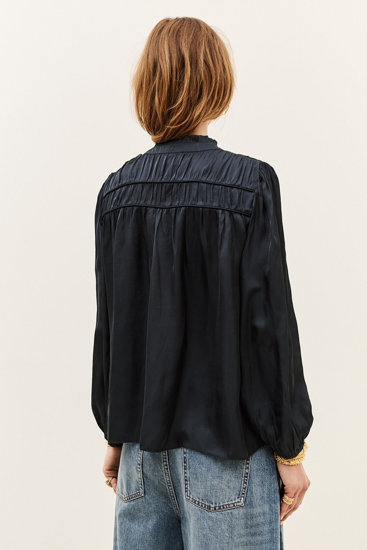 BA&SH Cessia Loose Fitting Shirt in Blue