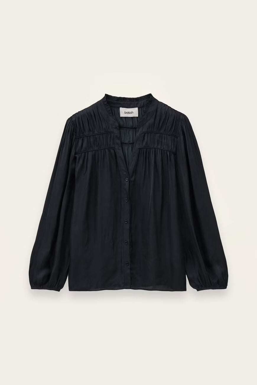 BA&SH Cessia Loose Fitting Shirt in Blue