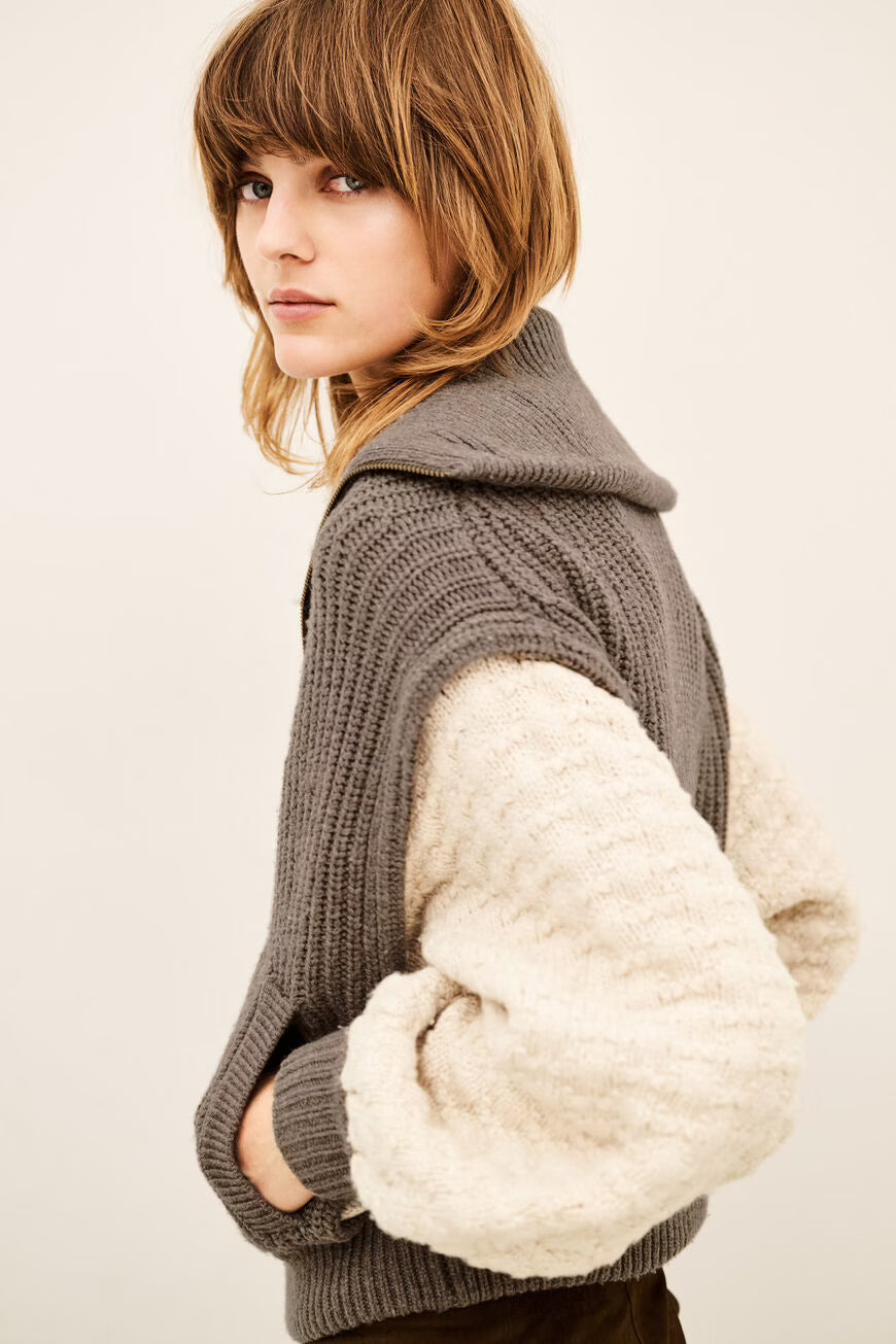 BA&SH Essen Cardigan in Chamois