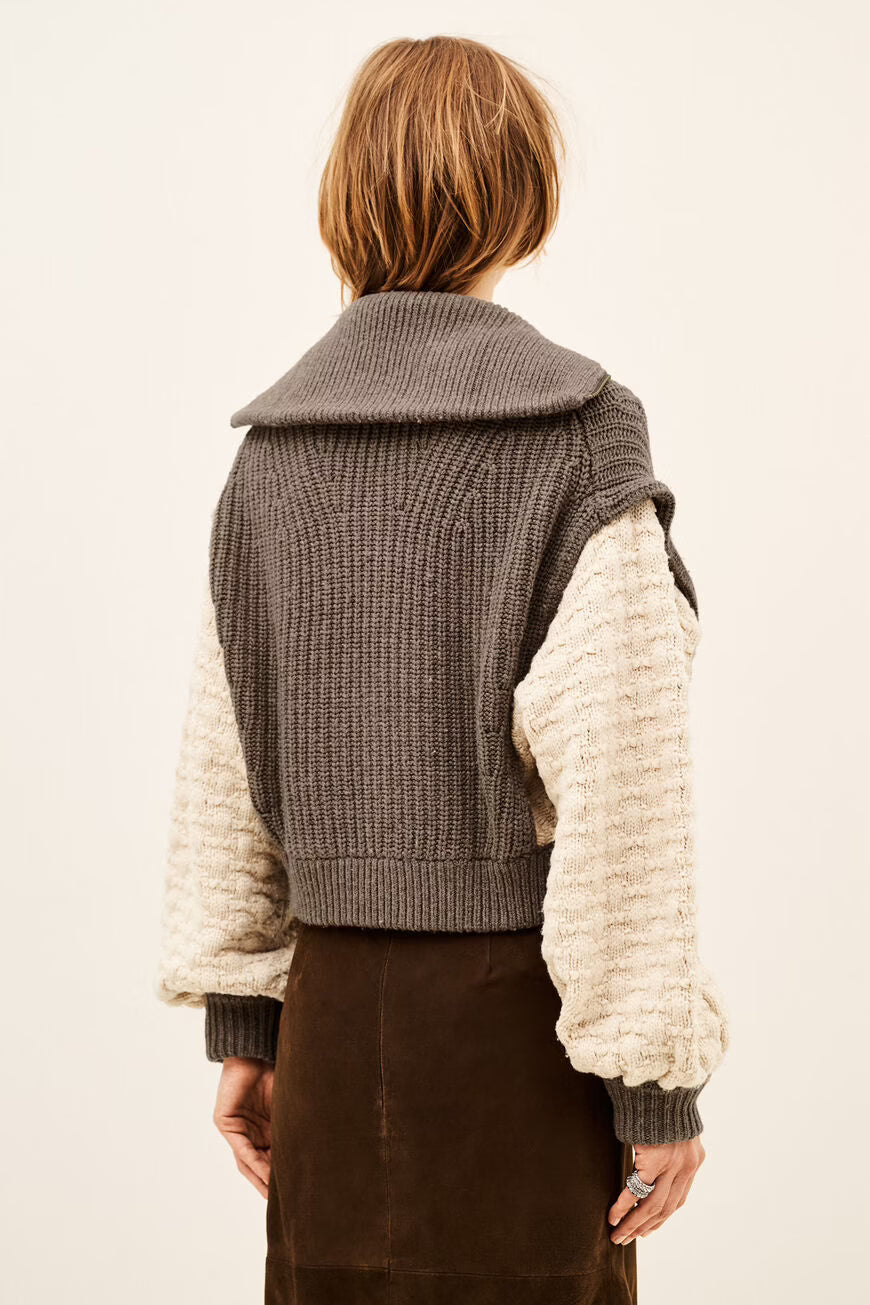 BA&SH Essen Cardigan in Chamois