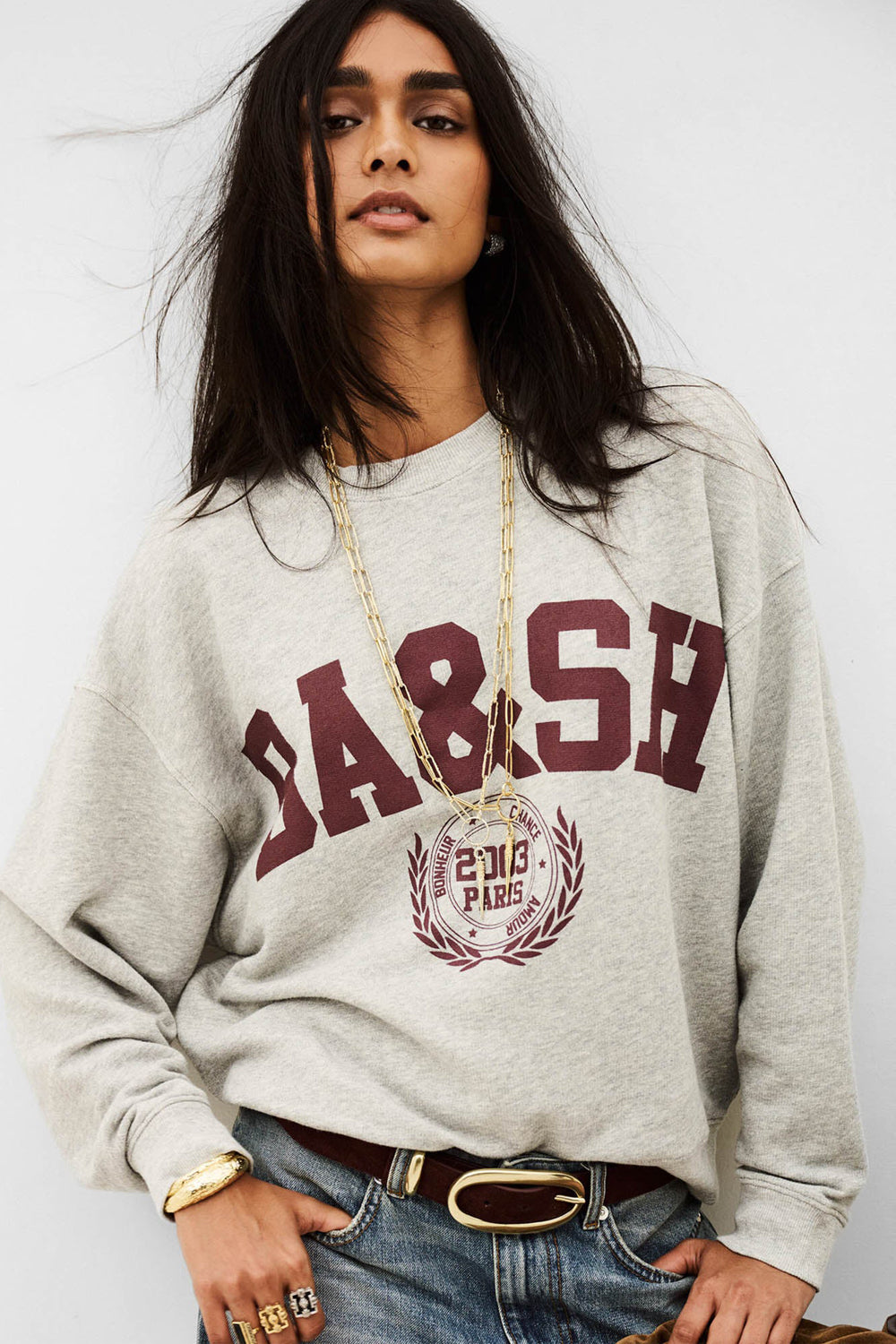 BA&SH Benjamin Sweatshirt in Grischine