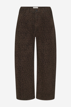 The Bow High Rise Curved Leg Crop Flocked in Sandcat