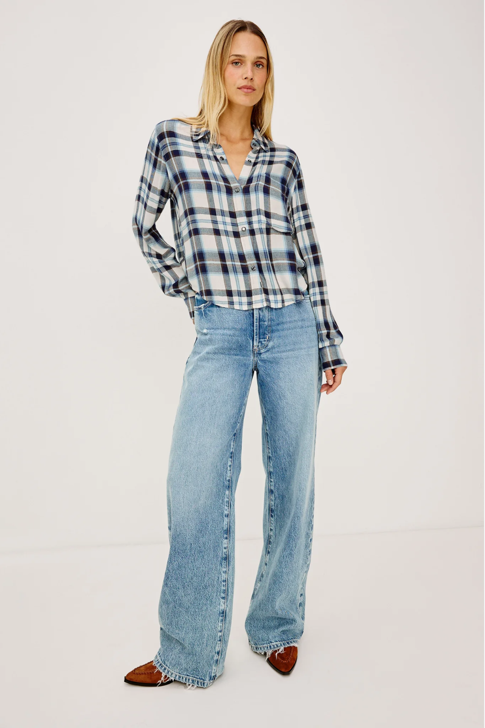 Malin Shirt in Ecru Midnight