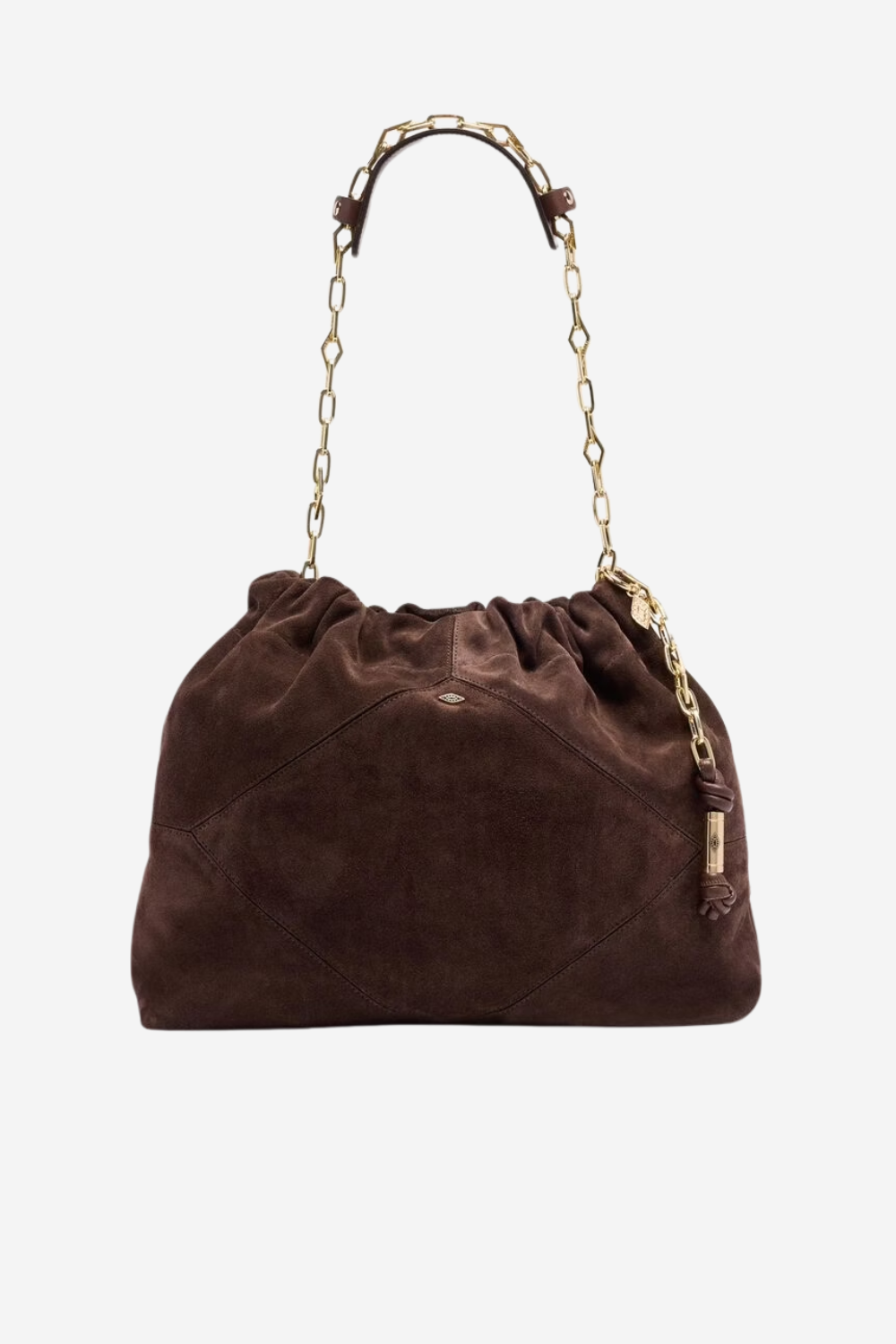 Suede June Tote Bag in Choco