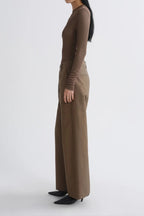 AGOLDE Low Curve Utility Trouser in Sateen Uniform Olive