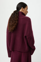 SOFT GOAT Girlfriend Turtleneck in Bordeaux