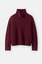 SOFT GOAT Girlfriend Turtleneck in Bordeaux
