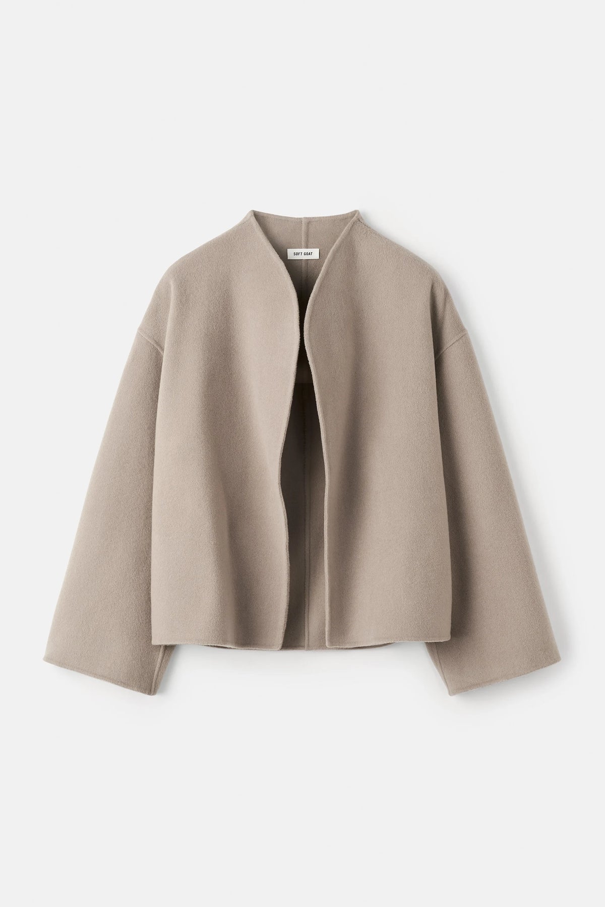 SOFT GOAT Short Jacket in Dark Sand