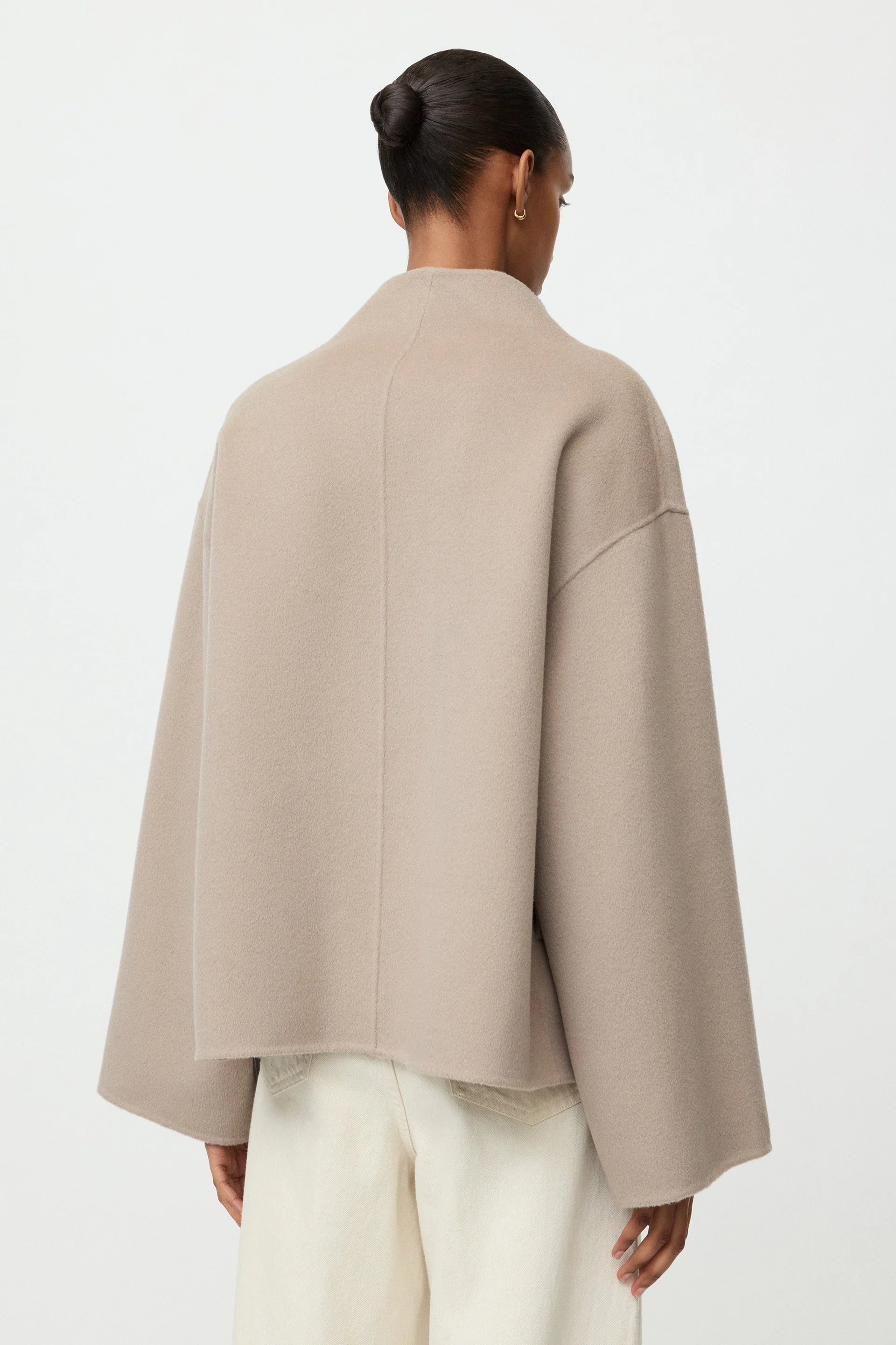 SOFT GOAT Short Jacket in Dark Sand