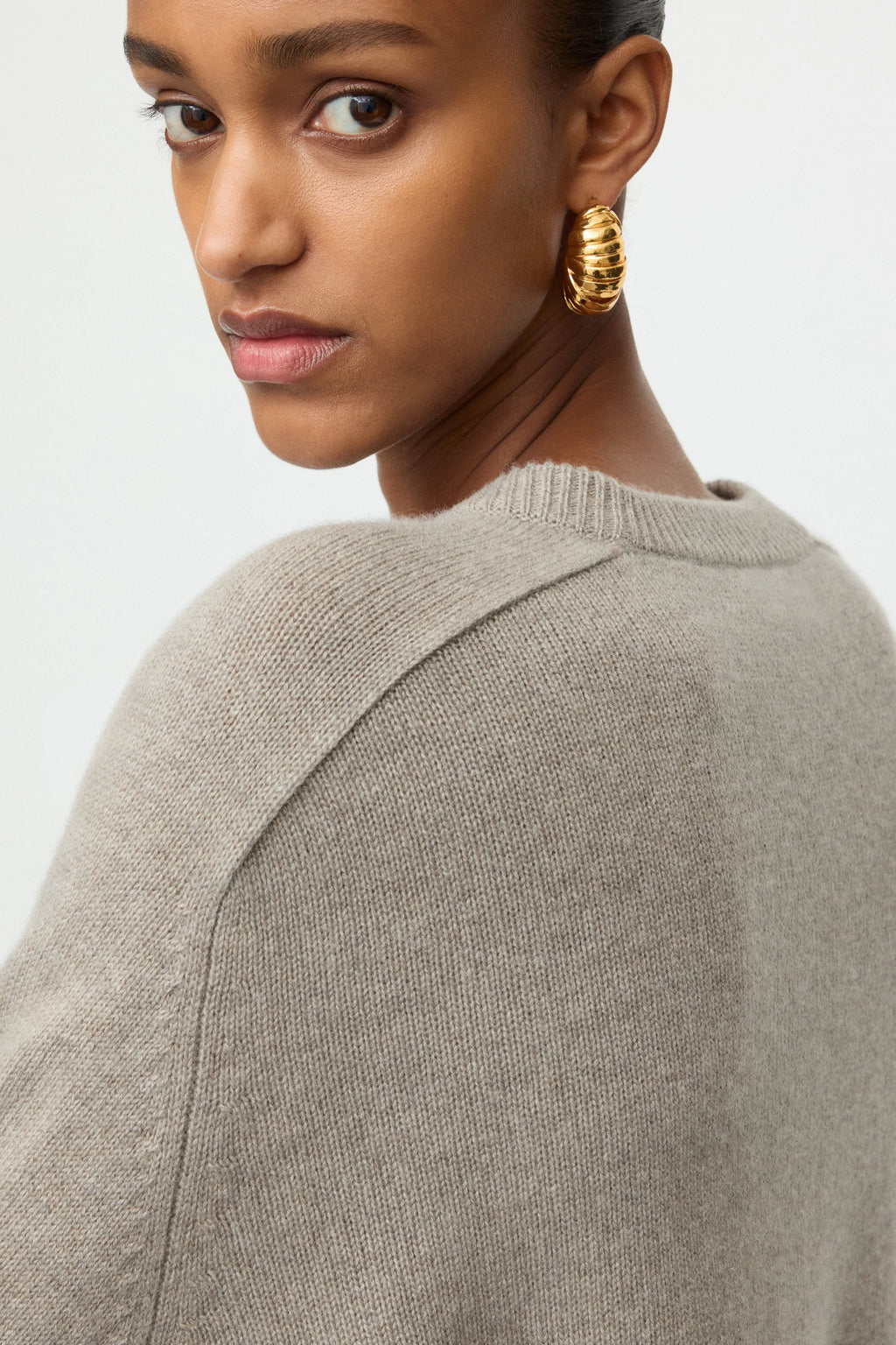 SOFT GOAT Boyfriend Crewneck in Greige